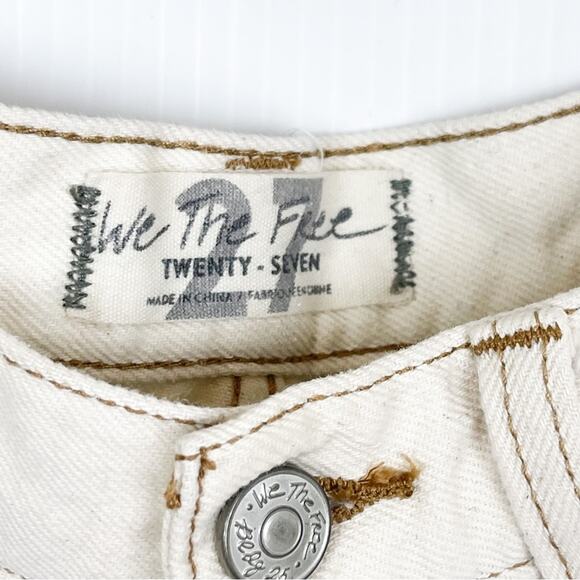 Free People | Jesse High Rise Carpenter Shorts Cream - Picture 5 of 7